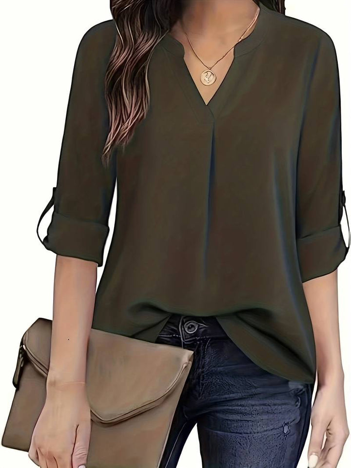 Casual blouse met v-hals voor dames