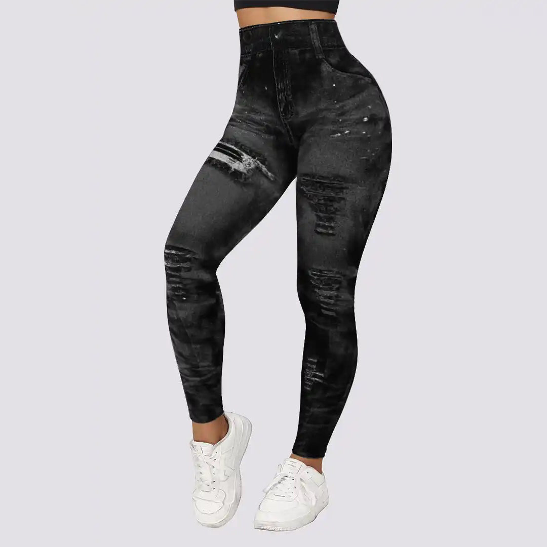 Sportieve en comfortabele denim legging voor vrouwen