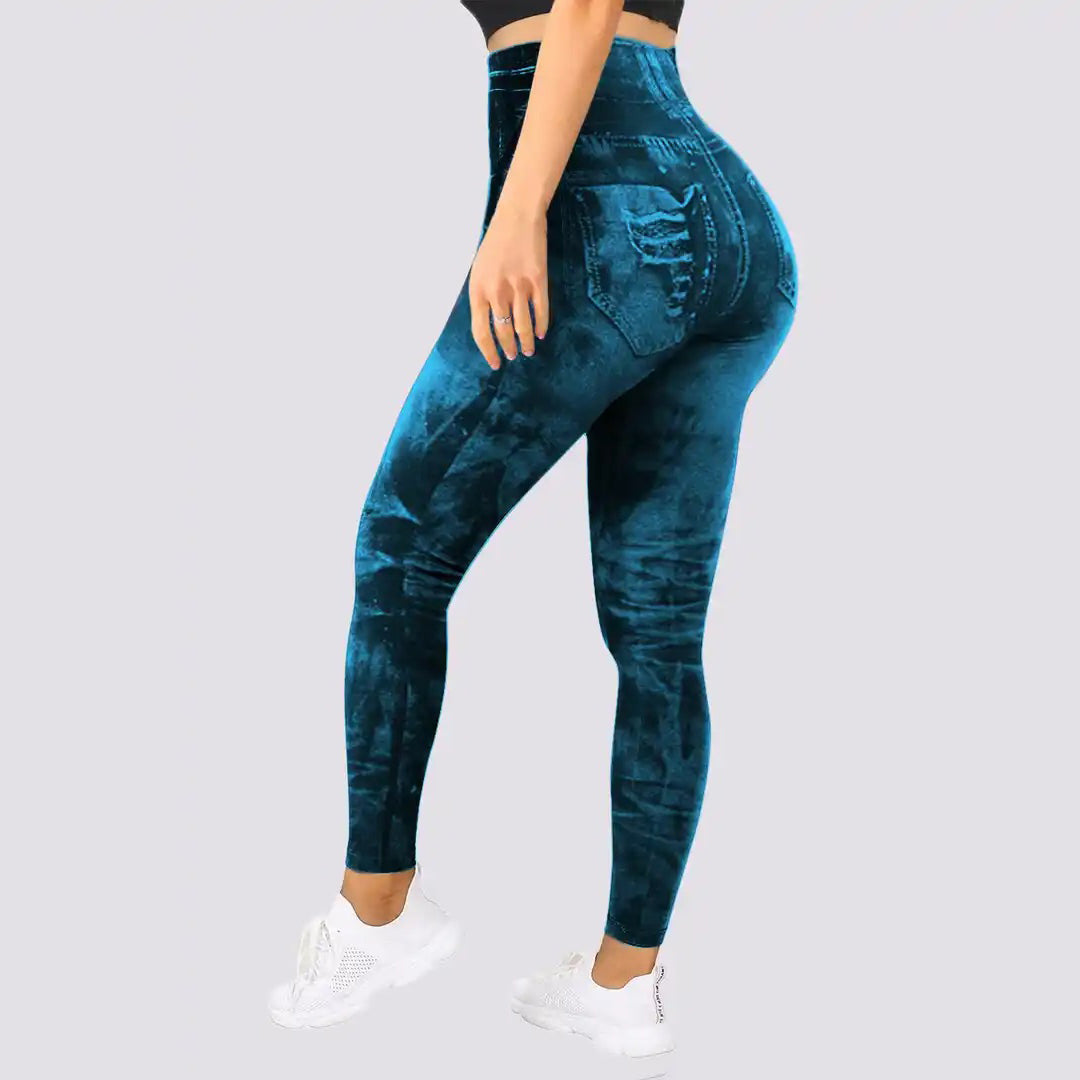 Sportieve en comfortabele denim legging voor vrouwen