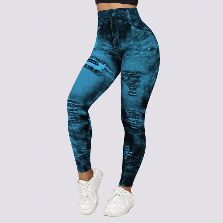 Sportieve en comfortabele denim legging voor vrouwen