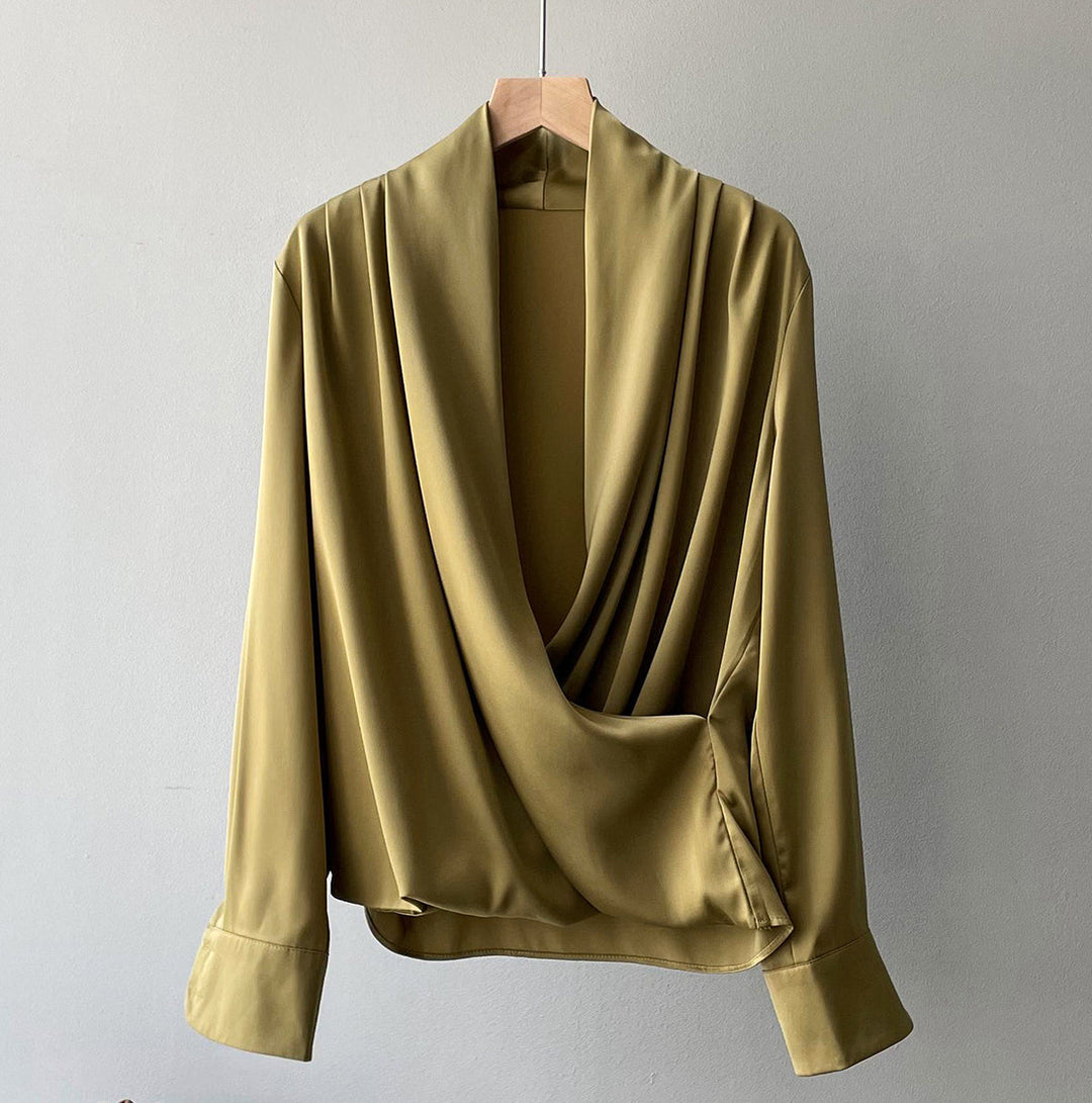 Elegante Satijnen Blouse voor Vrouwen