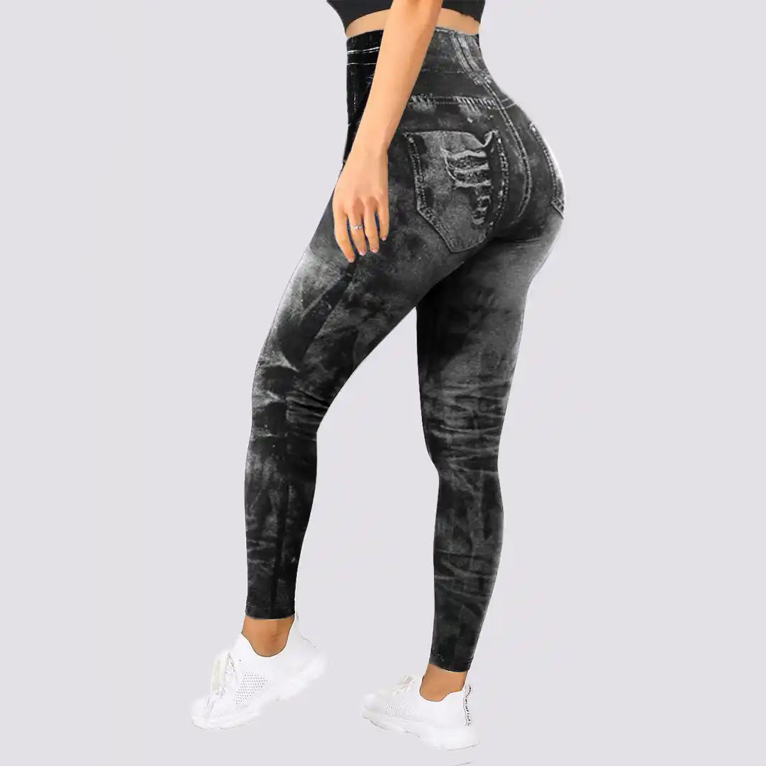 Sportieve en comfortabele denim legging voor vrouwen