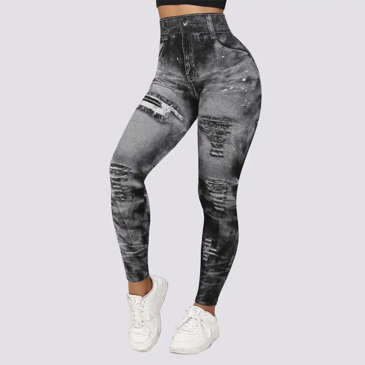 Sportieve en comfortabele denim legging voor vrouwen