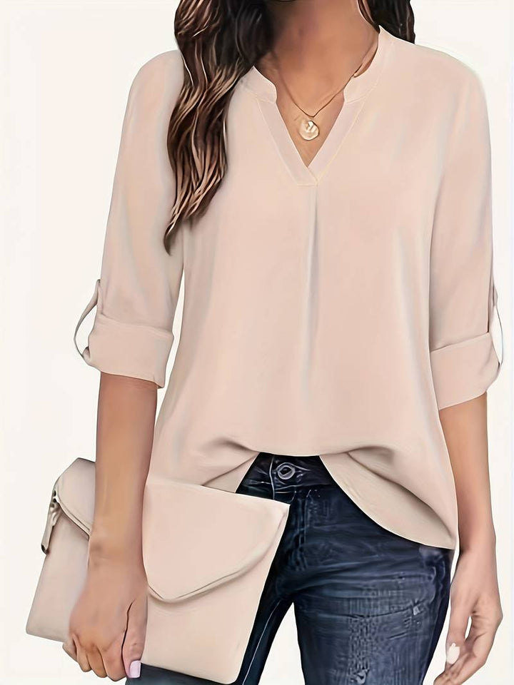 Casual blouse met v-hals voor dames